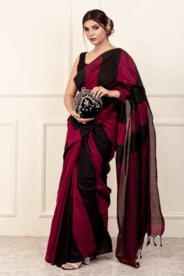 Pure Khadi Cotton Sarees With Blouse (45)