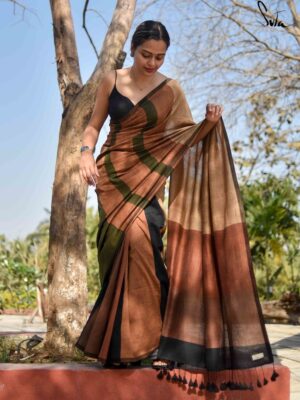 Pure Khadi Cotton Sarees With Blouse (8)