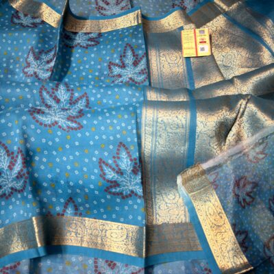 Pure Kora Silk Digital Printed Sarees (3)