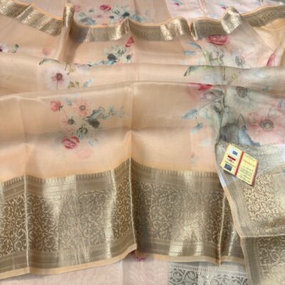 Pure Kora Silk Digital Printed Sarees (5)