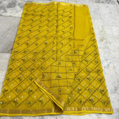 Pure Kota Cotton Embroidary Sarees (1)