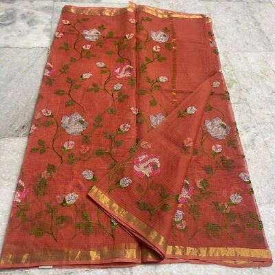 Pure Kota Cotton Sarees With Embroidary Work (1)