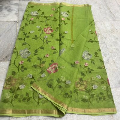 Pure Kota Cotton Sarees With Embroidary Work (7)