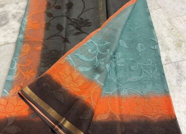 Pure Kota Cotton Sarees With Self Chikankari Work (4)