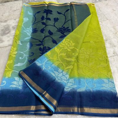 Pure Kota Cotton Sarees With Self Chikankari Work (8)