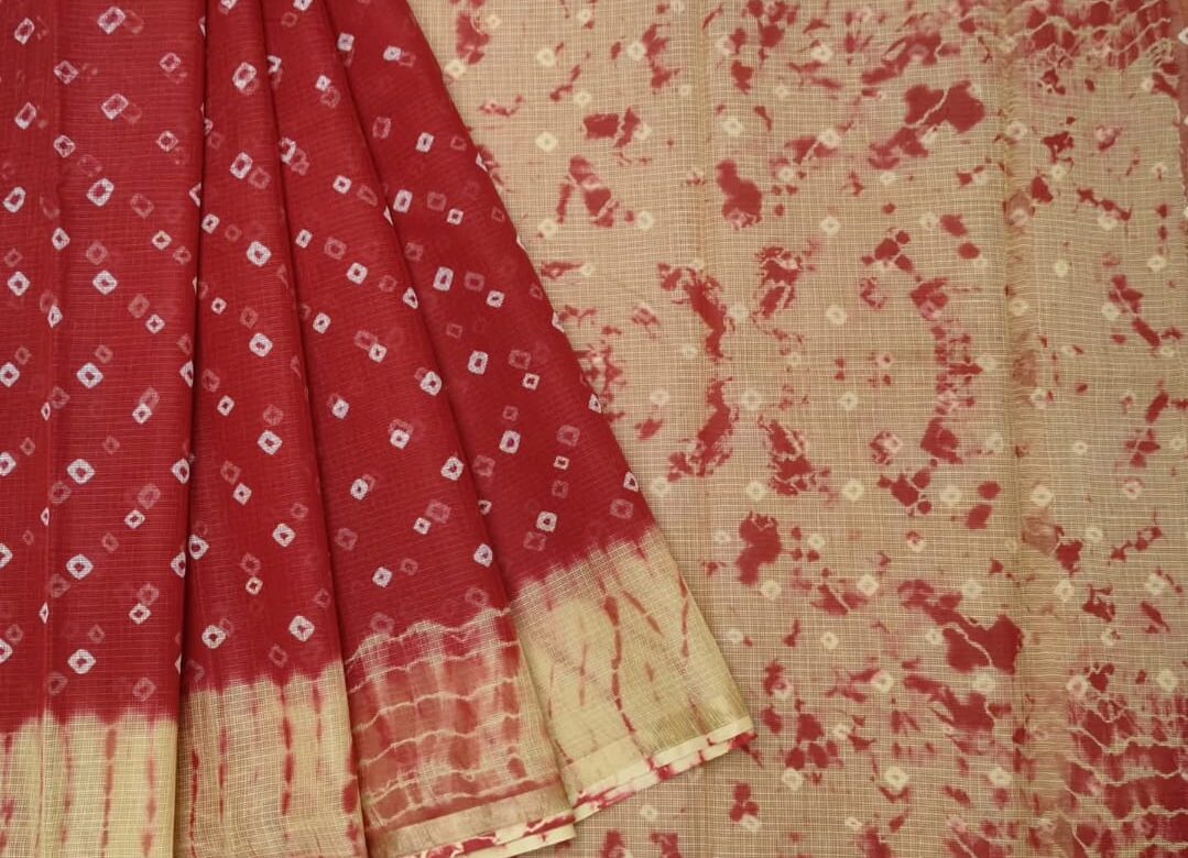Pure Kota Cotton Sarees With Shibori Prints (9)