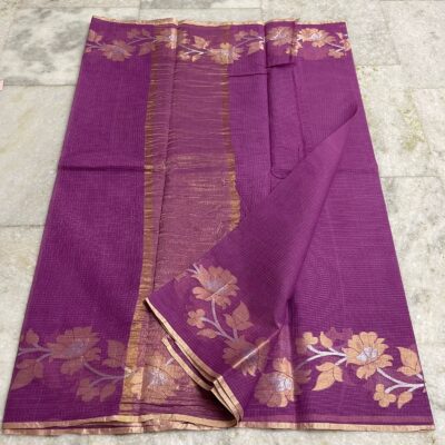 Pure Kota Cotton Sarees With Weaving With Blouse (1)