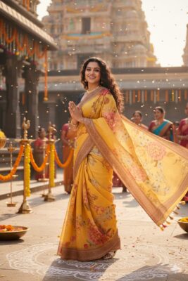 Pure Linen By Linen Digital Printed Sarees (20)