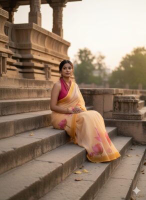 Pure Linen By Linen Digital Printed Sarees (42)