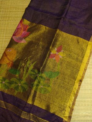 Pure Linen By Linen Paithani Sarees With Blouse (11)