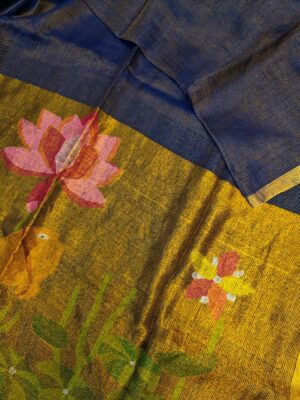 Pure Linen By Linen Paithani Sarees With Blouse (18)