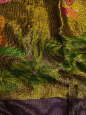 Pure Linen By Linen Paithani Sarees With Blouse (2)