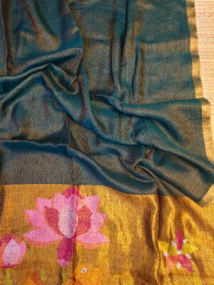 Pure Linen By Linen Paithani Sarees With Blouse (23)