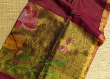 Pure Linen By Linen Paithani Sarees With Blouse (3)