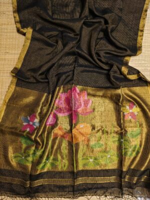Pure Linen By Linen Paithani Sarees With Blouse (4)
