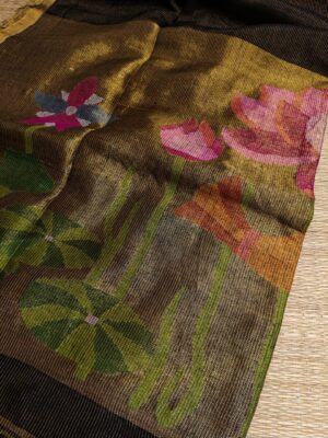 Pure Linen By Linen Paithani Sarees With Blouse (5)