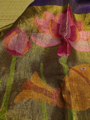 Pure Linen By Linen Paithani Sarees With Blouse (9)
