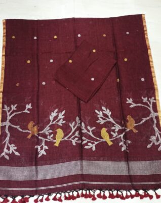 Pure Linen Top And Dupatta Sets (1)