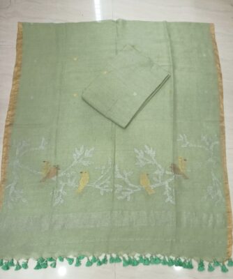 Pure Linen Top And Dupatta Sets (4)