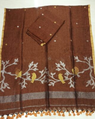 Pure Linen Top And Dupatta Sets (7)