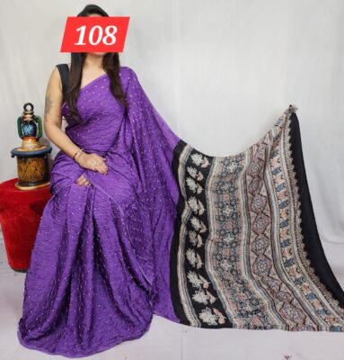 Pure Modal Silk Ajrakh Sarees (12)