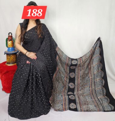 Pure Modal Silk Ajrakh Sarees (13)