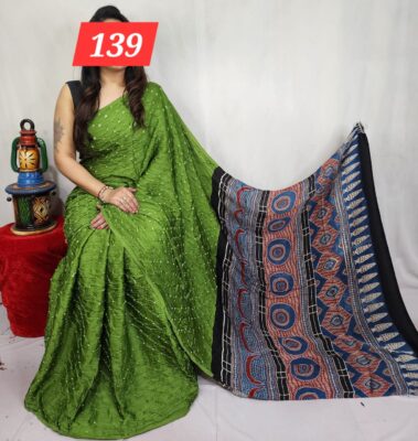 Pure Modal Silk Ajrakh Sarees (5)