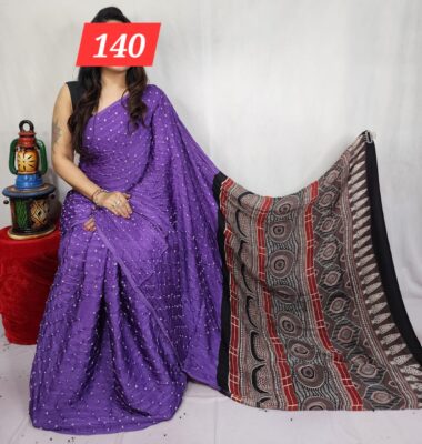 Pure Modal Silk Ajrakh Sarees (6)