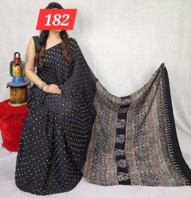 Pure Modal Silk Ajrakh Sarees (7)