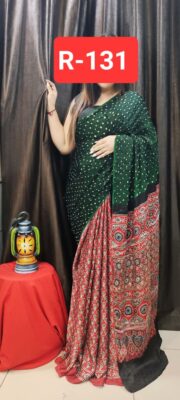 Pure Modal Silk Ajrakh With Bandini Sarees (11)