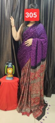 Pure Modal Silk Ajrakh With Bandini Sarees (20)