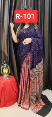 Pure Modal Silk Ajrakh With Bandini Sarees (21)