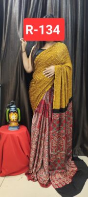 Pure Modal Silk Ajrakh With Bandini Sarees (23)