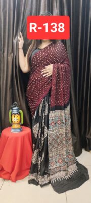 Pure Modal Silk Ajrakh With Bandini Sarees (29)