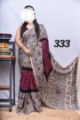 Pure Modal Silk Ajrakh With Bandini Sarees (37)