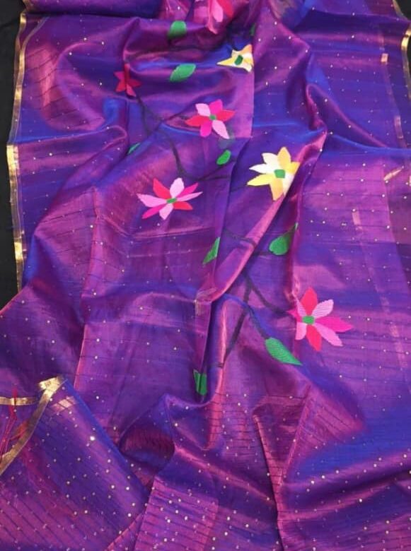 Pure Muslin Silk Jamdhani Sarees (2)
