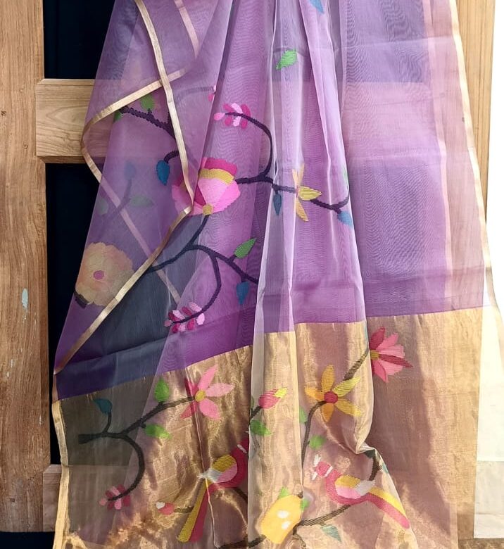 Pure Muslin Silk Jamdhani Sarees (2)