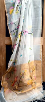 Pure Muslin Silk Jamdhani Sarees (4)