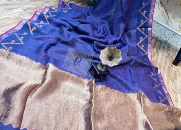 Pure Tissue Linen Sarees With Blouse (22)