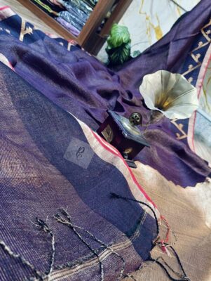 Pure Tissue Linen Sarees With Blouse (3)