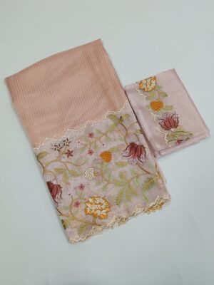 Pure Tissue Organza Silk Scalloped Sarees (25)