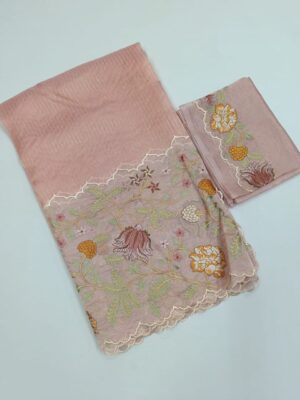 Pure Tissue Organza Silk Scalloped Sarees (26)
