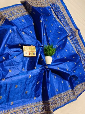 Pure Tussar Embroidary Work Sarees (18)