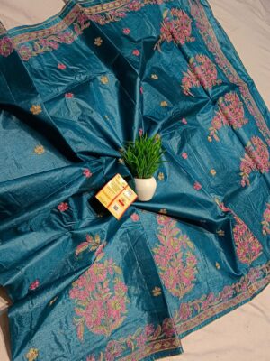 Pure Tussar Embroidary Work Sarees (20)