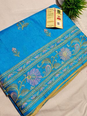 Pure Tussar Embroidary Work Sarees (28)
