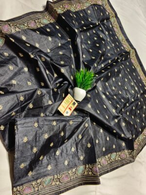 Pure Tussar Embroidary Work Sarees (35)