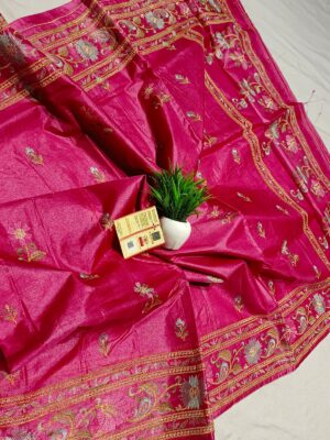 Pure Tussar Embroidary Work Sarees (37)