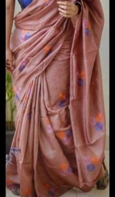 Pure Tussar Ghicha Embroidary Silk Sarees (16)