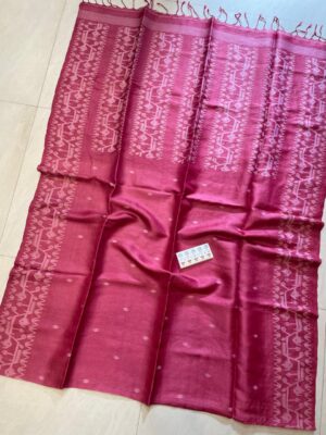 Pure Tussar Jamdhani Sarees With Blouse (1)