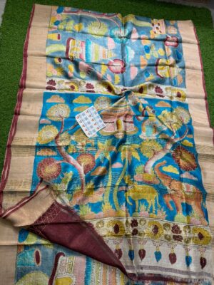 Pure Tussar Silk Sarees With Kantha Work (35)